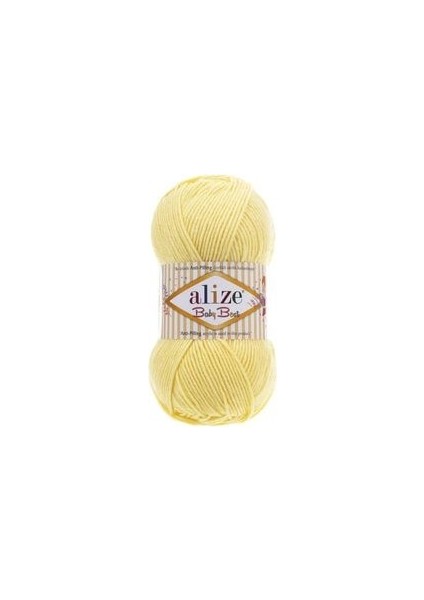 Baby Best El Örgü Ipi Anti-Pilling Bebe Örgü Ipi Açık SARI-250-BAMBU Akrilik Örgü Ipi 100 gr