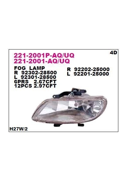 DEPO-221-2001L-UQ - Sis Lambası Sol-(Hyundaı: Accent "mılenyum" 00>02 )