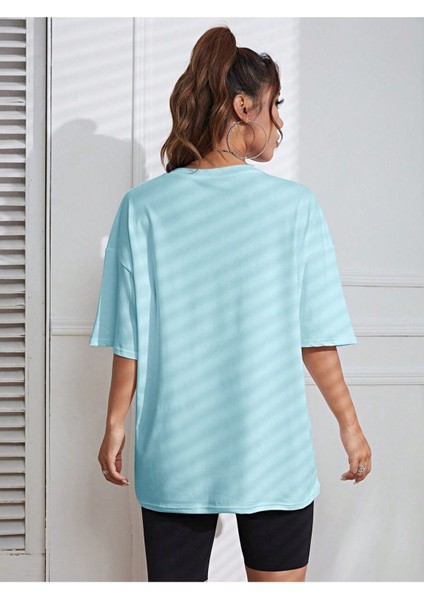 Cepte Flamingo Baskılı Kadın Oversize Salas T-Shirt Boyfriend fiyatları