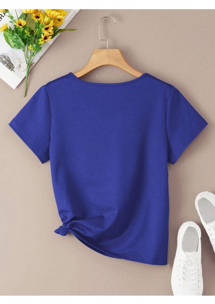 Kadın V Yaka Baskılı & Düz Beyaz Oversize T-Shirt Salaş Boyfirend fiyatları