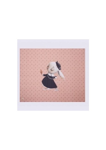 %100 Organik Pamuk Çocuk Oyun Matı - Puantiyeli Tavşan Temalı - Pembe - 120 x 150 cm fırsatları