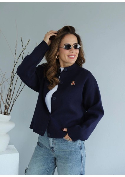 Lacivert Teddy Detay Hırka fiyatları