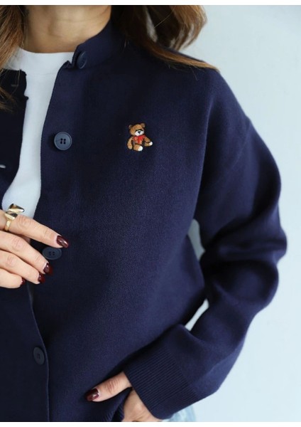 Lacivert Teddy Detay Hırka fırsatları