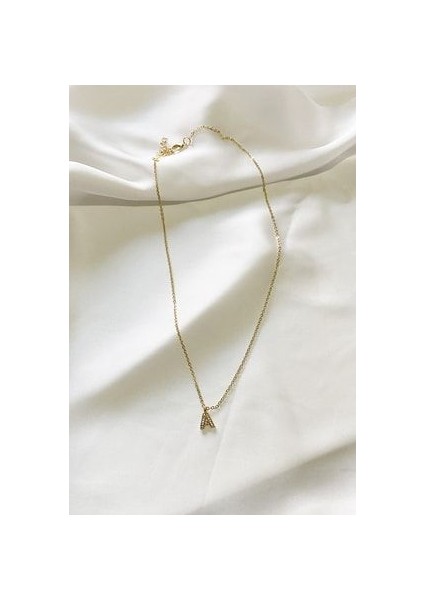 Ince Zincir Zirkon Taşlı Harf Kolye A Harfi fiyatları