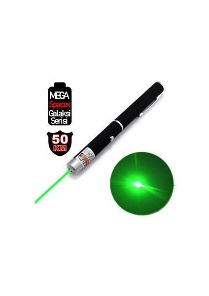 KLM-1001 Mega Spacex Galaxy Serisi Yeşil Lazer Pointer 300 Mw 50 Km Etkili Green Laser Pointer Güçlü