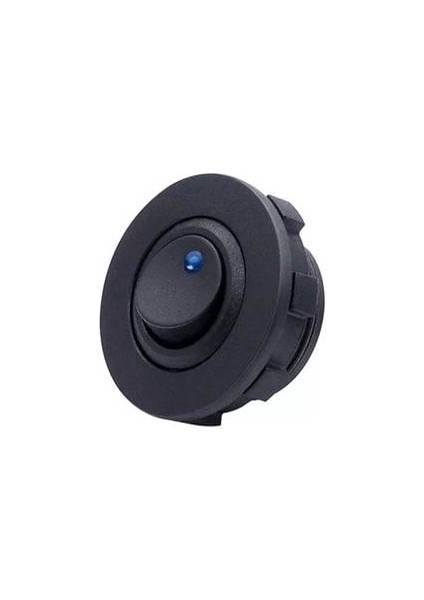 IC-132E Pano Tip Yuvarlak Işıklı Anahtar On-Off 12VOLT Mavi
