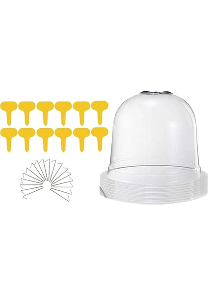Silhouette 34 Adettakım Kapağı Plastik Mini Sera Anti Donma Bitki Kapakları Çiçekler Aksesuarları Için Şeffaf 26X21CM (Yurt Dışından)