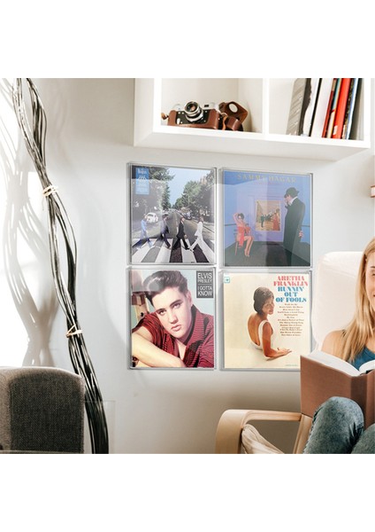 Vinil Plak Sergileme Kutusu Akrilik Duvar Montaj Tutucu 12 Inçlik Vinil Plaklar Için Albüm Plak Rafı Vinil Plak Duvar Rafı (Yurt Dışından)