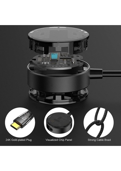 USB C - 3,5mm Kulaklık ve Şarj Adaptörü, 2'si 1 Arada Hub USB Tip C - Aux/mikrofon ve Pd 3.0 60W Hızlı Şarj Ayırıcı (Yurt Dışından)
