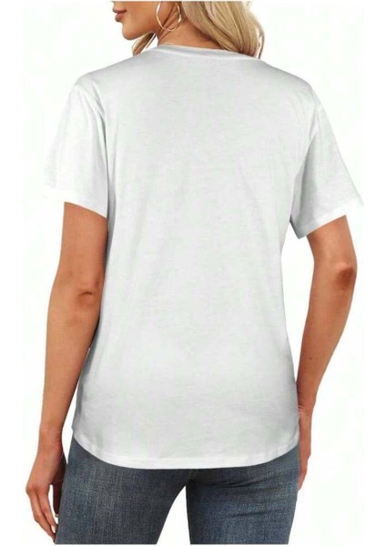 Loe Baskılı Oversize T-Shirt Salaş Boyfirend modelleri