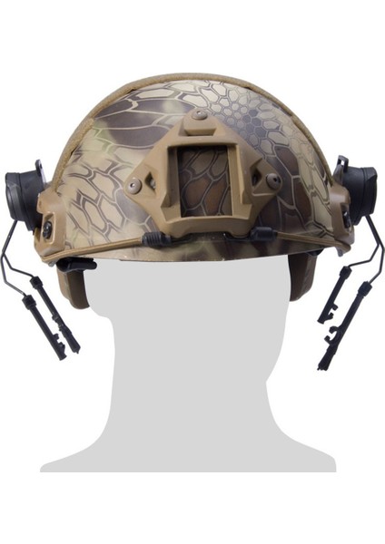 Kask Hızlı Ray Montaj Parçaları Kulaklık Ray Adaptörü Kulaklık Tutucu Seti Kask Rayı Süspansiyon Braketi Kask Aksesuarları-Haki (Yurt Dışından) fırsatları