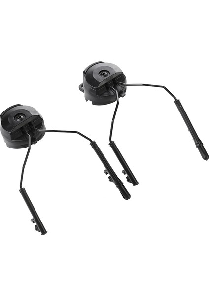 Kask Hızlı Ray Montajları Kulaklık Ray Adaptörü Kulaklık Tutucu Seti Kask Ray Süspansiyon Braketi Kask Aksesuarları-Siyah (Yurt Dışından)