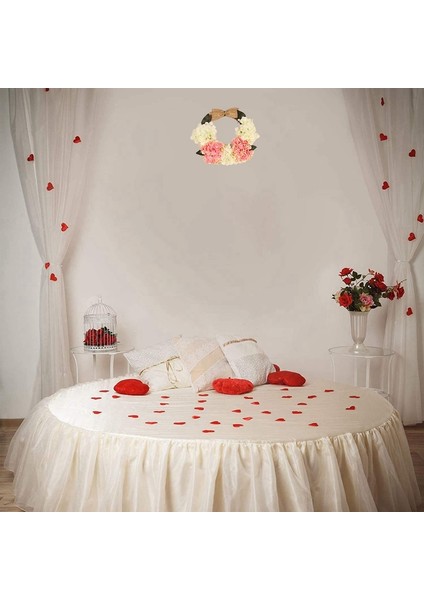 Silhouette Yapay Çuval Bezi Düğüm Ortanca Çelenk Bahar Çelenk Ön Kapı Çiftlik Evi Duvar Pencere Düğün Parti Ev Dekor (Yurt Dışından) modelleri