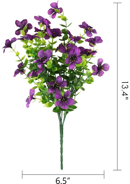 Silhouette 6 Paketler Uv Dalı Sahte Bitkiler Açık Sahte Plastik Çiçekler Bahçe Pencere Kutusu Sundurma Ev Mor (Yurt Dışından) modelleri