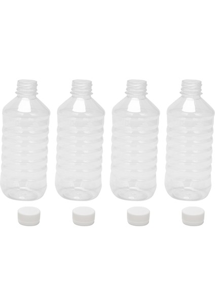 Silhouette 40 Adet Boş Pet Plastik Meyve Suyu Şişeleri - Beyaz Sabotaj Belirgin Kapaklı 16 Oz Yeniden Kullanılabilir Şeffaf Süt Toplu Konteynerler (Yurt Dışından)