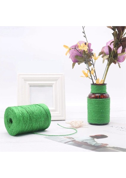 Silhouette Rulo Yeşil Bahçe Sicim Bahçecilik Için Doğal Dize Halat Sicim, Paketleme, Dıy El Sanatları 656 Feet Tamamen (Yurt Dışından) modelleri