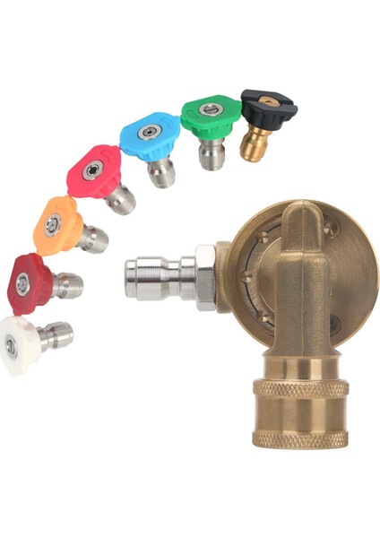 Silhouette Güç Basınçlı Yıkama Püskürtme Nozulu Uçları ve Hızlı Bağlantı Pivot Adaptör Bağlayıcısı 220 Derece, 7 Dönüş Açısı, Sabun ve Durulama Jet Akışı Uçları Kiti, 14 Inç (Yurt Dışından)