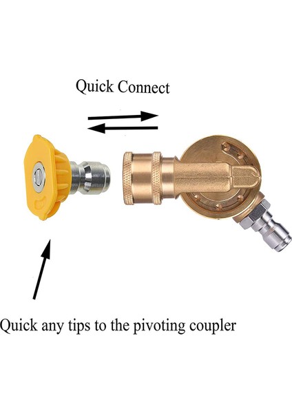 Silhouette Güç Basınçlı Yıkama Püskürtme Nozulu Uçları ve Hızlı Bağlantı Pivot Adaptör Bağlayıcısı 220 Derece, 7 Dönüş Açısı, Sabun ve Durulama Jet Akışı Uçları Kiti, 14 Inç (Yurt Dışından) fiyatları