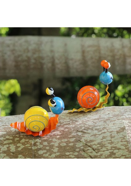 Silhouette Metal Bahçe Dekor Sevimli Salyangoz Yard Sanat Dış Mekan Çim Veranda Süsleme Çit Süslemeleri (Yurt Dışından) indirimleri