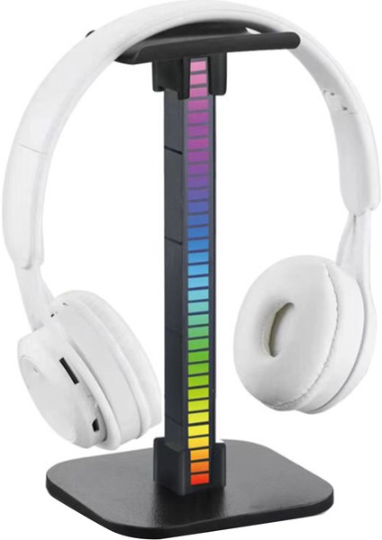 Rgb Kulaklık Standı Oyun Kulaklığı Masa Ekran Tutucu LED Taban USB Pikap Işık Kulaklık Desteği Braketi-B (Yurt Dışından)