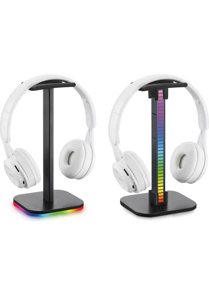 Rgb Kulaklık Standı Oyun Kulaklığı Masa Ekran Tutucu LED Taban USB Pikap Işık Kulaklık Desteği Braketi-B (Yurt Dışından) modelleri