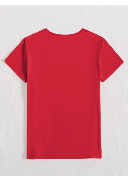 Kadın Baskılı Kadın Oversize V Yaka T-Shirt Salaş fiyatları