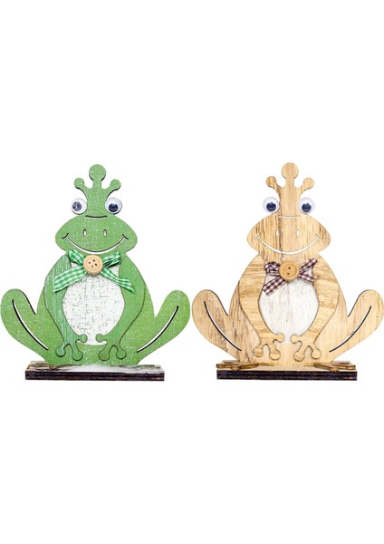Silhouette Paskalya Kurbağa Dekorasyonu Ahşap Kurbağa Süsleme Masa Üstü Dekorasyon Zanaat Süsleme Masanızda, Başucu, Paskalya Si (Yurt Dışından)