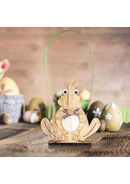 Silhouette Paskalya Kurbağa Dekorasyonu Ahşap Kurbağa Süsleme Masa Üstü Dekorasyon Zanaat Süsleme Masanızda, Başucu, Paskalya Si (Yurt Dışından) indirimleri