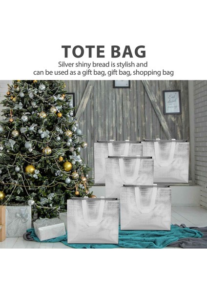 Silhouette 12 Adet Parlak Yeniden Kullanılabilir Bakkal Çanta Alışveriş Bez Çantalar Saplı, Nedime Çantaları Noel Için Dokunmamış Çanta (Yurt Dışından) modelleri