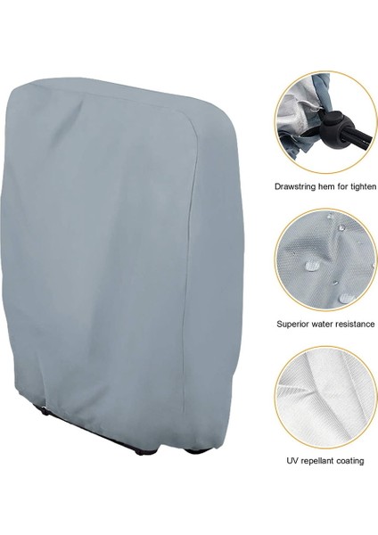 Silhouette Dış Mekan Mobilya Örtüsü Su Geçirmez 2pcs, Sandalye Örtüleri, Toz Geçirmez Anti Sandalye Örtüsü, Saklama Çantası, Gri (Yurt Dışından)