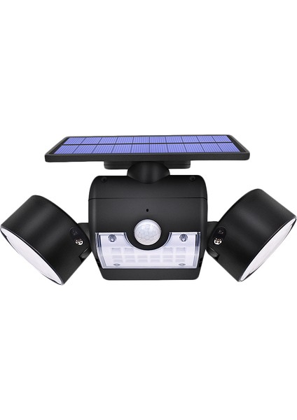Silhouette Çift Kafa Solar Lamba Açık Su Geçirmez Bahçe Duvarı Güneş Işığı 30 Ayarlanabilir Açı Güvenlik Aydınlatma ile (Yurt Dışından)