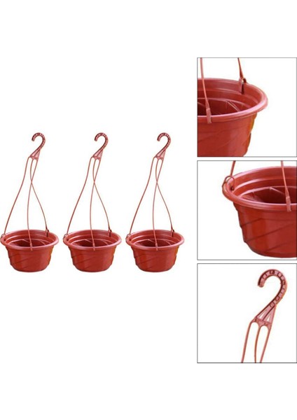 Silhouette 3pcs Asılı Pot Bitki Saksı Asılı Pot Balkon Bitki Saksı Bitki Standı Kırmızı (Yurt Dışından) indirimleri