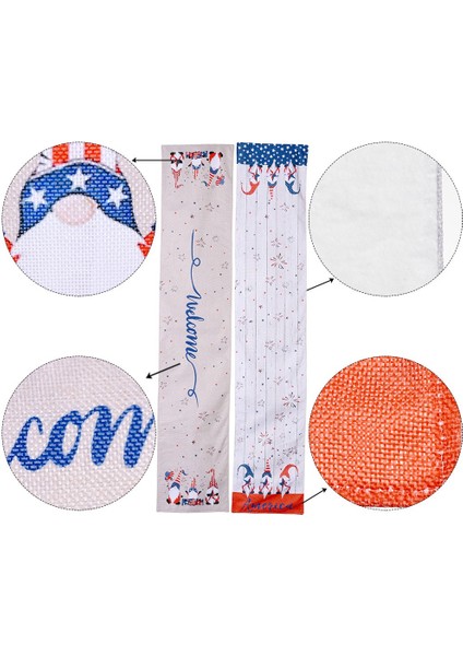 Silhouette 2 Adet Bağımsızlık Günü Masa Koşucu Dresser Atkılar Gnome Masa Örtüsü Placemat Yemek Masası Çiftlik Evi Mutfak Dekoru (Yurt Dışından) fiyatları