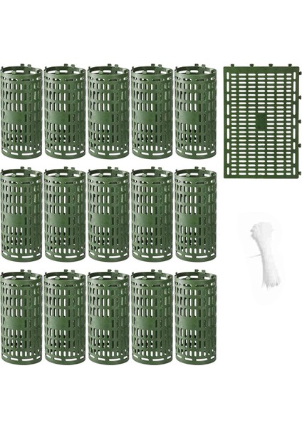 Silhouette 10 Paket Ağaç Gövde Koruyucusu, Fermuarlı Bağlarla Koruyucuları, Bahçe Koruma Ağacı Hasarlı Kabuk Için Kafesleri Sarar (Yurt Dışından)