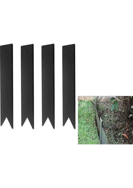 Silhouette 4'lü Paket Konektör Klipsi, 6 & 8 & 14 Inç Uzunluğunda Çelik Yatay Kenar Için Yükseklik Cor-Ten Metal Kazıklar, Siyah, 16,2 Inç (Yurt Dışından) fiyatları