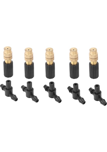 Silhouette 5 Adet Tee Konnektör Yağmurlama Bahçe Atomize Sulama Cihazı Tarım Çim Bahçe Yağmurlama Sis Başlığı Sulama Mikro Yağmurlama (Yurt Dışından)