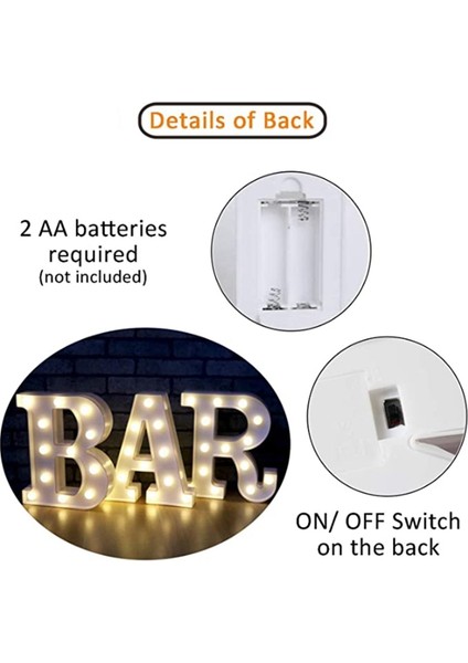 Silhouette Mektup Işıklı Tabelalar, Light Up Alfabe Harfleri, Düğün Doğum Günü Partisi Noel Ev Bar Dekorasyonu Için Uygun (Yurt Dışından) modelleri