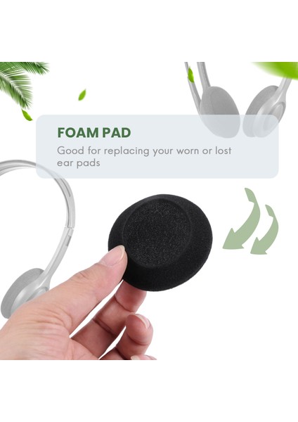 4 Çift 60MM Yedek Kulak Köpük Kulaklık Pad Kulaklık Kulaklık Siyah Için Kapakları (Yurt Dışından) fırsatları
