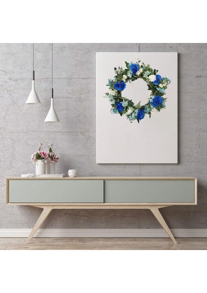 Silhouette Yapay Mavi Gül Çiçek Çelenk Kapı Çelengi Bahar Çelenk Ön Kapı Düğün Parti Pencere Duvar Ev Dekorasyon (Yurt Dışından) fiyatları