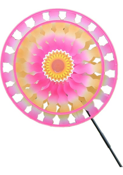 Silhouette Rüzgar Spinners Çocuklar, Fırıldak Göz Alıcı Renkli Çift Katmanlı Yel Değirmeni Fırıldak Kazıklı A (Yurt Dışından) indirimleri