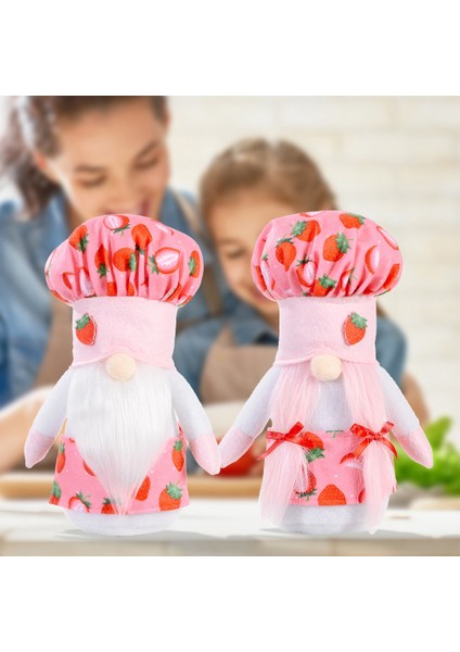 Silhouette 2 Adet Çilek Desen Gnomes Süsler, El Yapımı Yüzü Olmayan Bebek Rudolph Peluş Oyuncak, Ev Masa Gnome Dekor Doğum Günü Si (Yurt Dışından) fiyatları