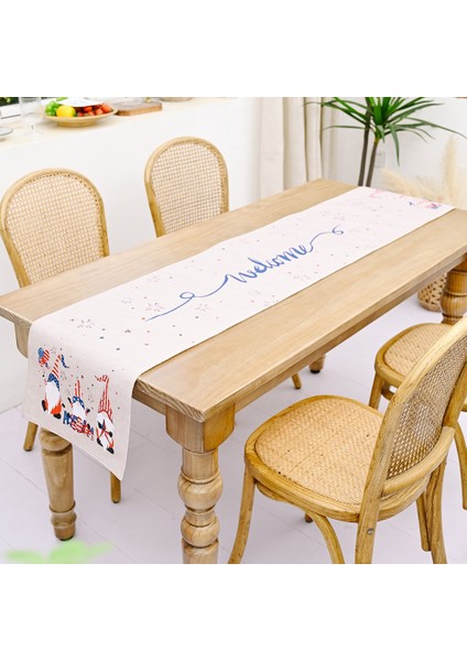 Silhouette 2 Adet Bağımsızlık Günü Masa Koşucu Dresser Atkılar Gnome Masa Örtüsü Placemat Yemek Masası Çiftlik Evi Mutfak Dekoru (Yurt Dışından) fırsatları