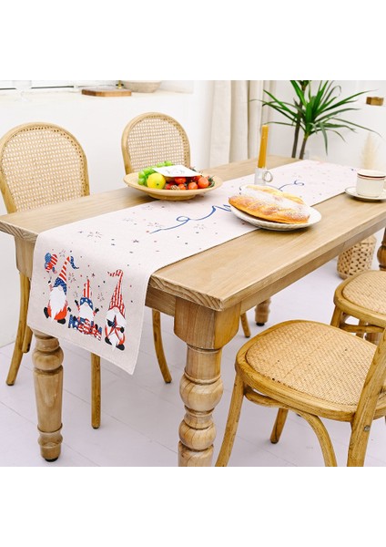 Silhouette 2 Adet Bağımsızlık Günü Masa Koşucu Dresser Atkılar Gnome Masa Örtüsü Placemat Yemek Masası Çiftlik Evi Mutfak Dekoru (Yurt Dışından) indirimleri