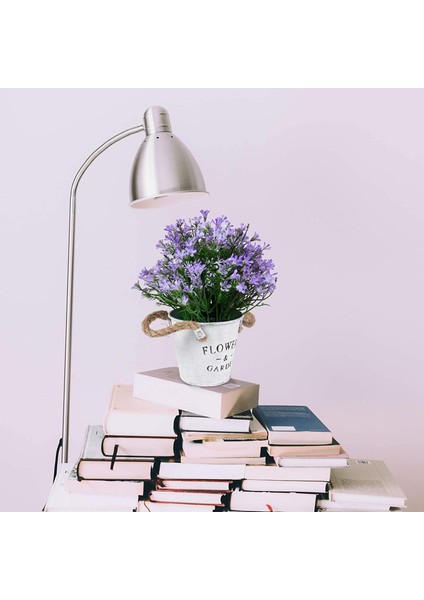 Silhouette 4 Parça Yapay Bonsai Çiçeği, Teneke Çiçek Kovası Ile, Retro Düğün Parti Masa Merkezi Dekorasyonu Için Uygundur (Yurt Dışından)