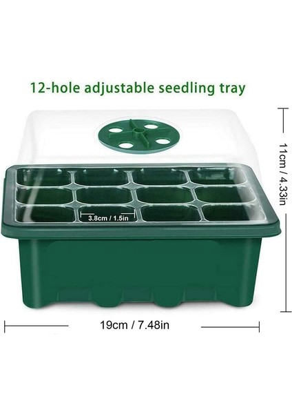 Silhouette 10 Paket Tohum Tepsileri Nem Ayarlı Kubbeli ve Tabanlı Bitki Çimlenme Kiti Ekim Tohumları Dağıtıcıyı Içerir (Yurt Dışından) fiyatları