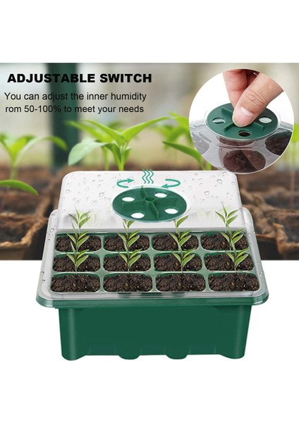 Silhouette 10 Paket Tohum Tepsileri Nem Ayarlı Kubbeli ve Tabanlı Bitki Çimlenme Kiti Ekim Tohumları Dağıtıcıyı Içerir (Yurt Dışından) fırsatları