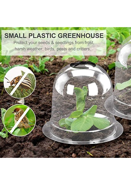 Silhouette Paket Bahçe Cloche Kubbe Bitki Çan Koruyucu Kapak ile 18 Adet Zemin Sabitleme Mandalları Donma Donma Için (Yurt Dışından) indirimleri