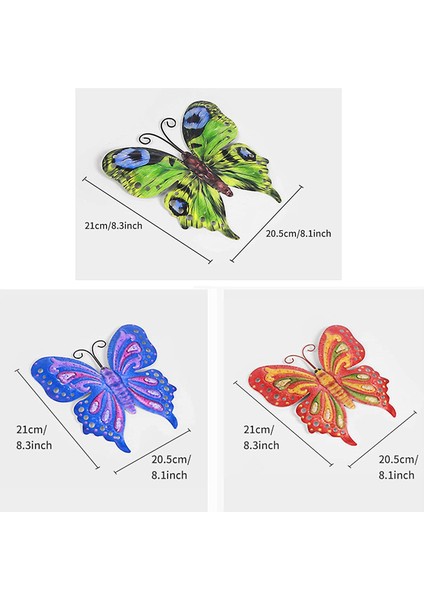 Silhouette 3 Adet Metal Kelebekler, Bahçe Çit Süslemeleri, Iç ve Dış Mekan Için Metal Kelebek Duvar Sanatı, Kelebekler Süsleme (Yurt Dışından) modelleri