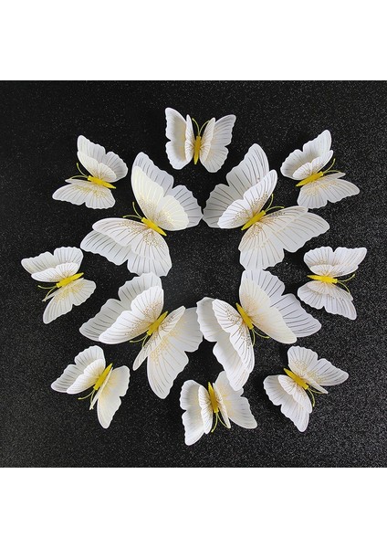 Silhouette 36 Adet Çift Katmanlı 3D Kelebek Duvar Sticker Düğün Dekorasyon Için Oda Duvar Dekoru Buzdolabı Mıknatısı (Yurt Dışından) indirimleri
