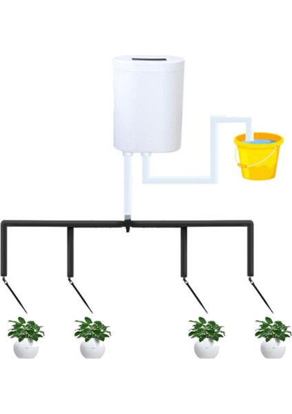 Silhouette 4 Kafa Pompa Zamanlayıcı Sistemi Açık Otomatik Sulama Pompası Kontrolörü Çiçekler Bitkiler Ev Yağmurlama Damla Sulama Cihazı (Yurt Dışından)